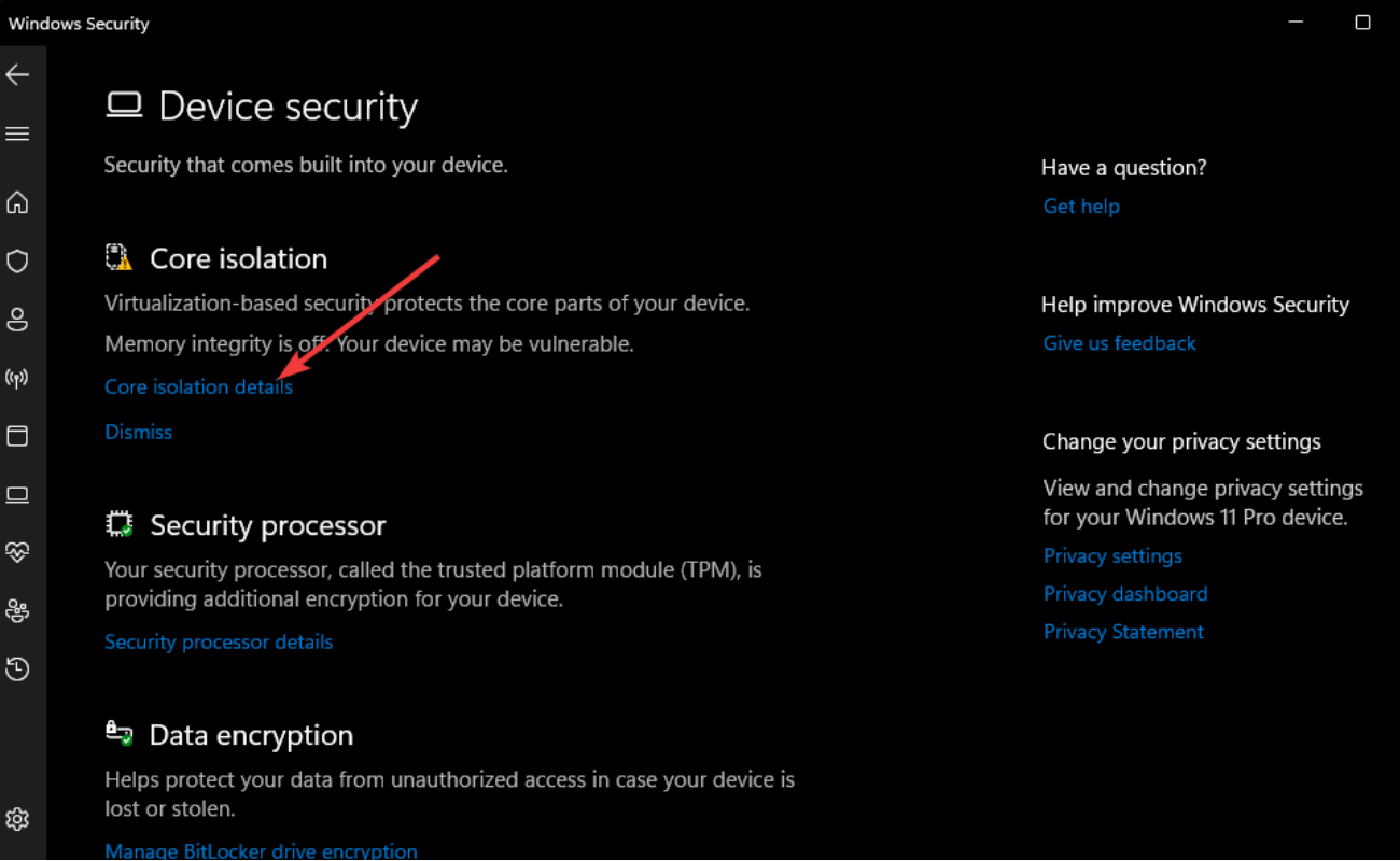 Fixing Memory Integrity is Off Issue in Windows 11 Easily