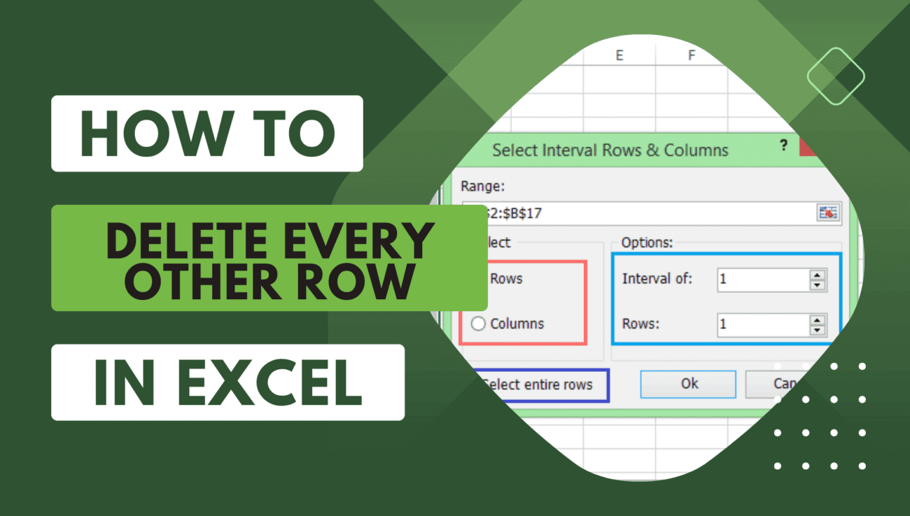 Simple Steps on How to Delete Every Other Row in Excel